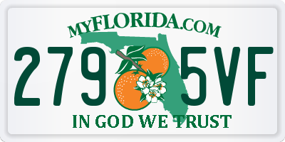 FL license plate 2795VF