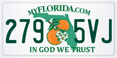 FL license plate 2795VJ