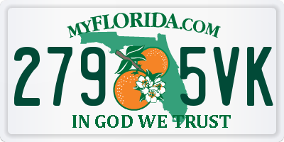 FL license plate 2795VK