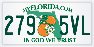 FL license plate 2795VL