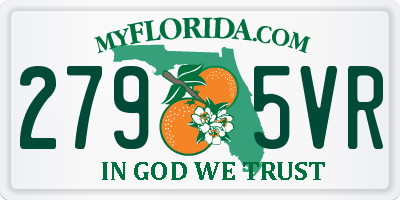 FL license plate 2795VR