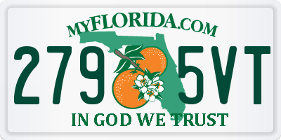 FL license plate 2795VT