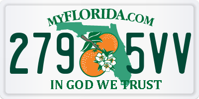FL license plate 2795VV