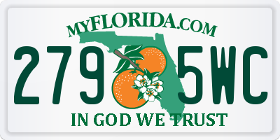 FL license plate 2795WC