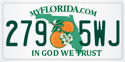 FL license plate 2795WJ