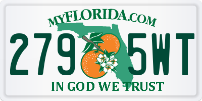 FL license plate 2795WT