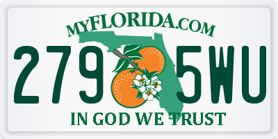 FL license plate 2795WU