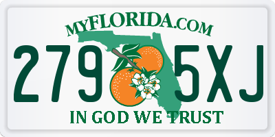 FL license plate 2795XJ