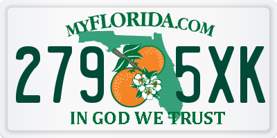 FL license plate 2795XK