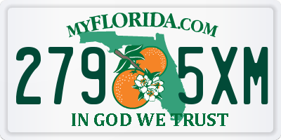 FL license plate 2795XM