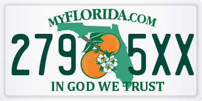 FL license plate 2795XX