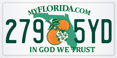 FL license plate 2795YD