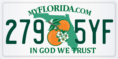 FL license plate 2795YF