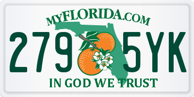 FL license plate 2795YK