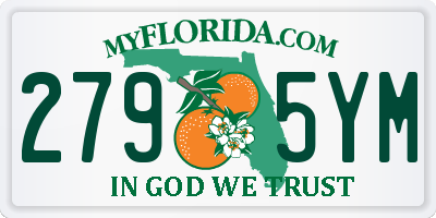 FL license plate 2795YM