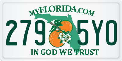 FL license plate 2795YO