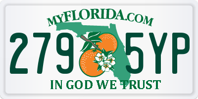 FL license plate 2795YP