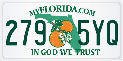 FL license plate 2795YQ