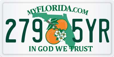 FL license plate 2795YR