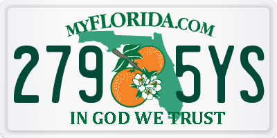 FL license plate 2795YS