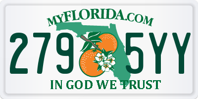 FL license plate 2795YY