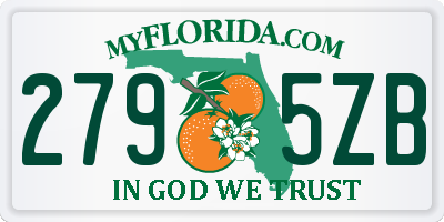 FL license plate 2795ZB
