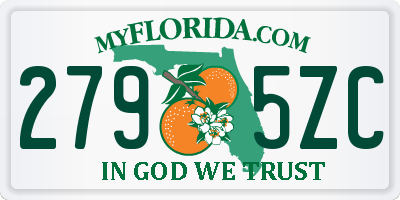 FL license plate 2795ZC