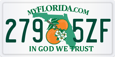FL license plate 2795ZF