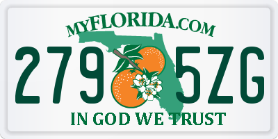FL license plate 2795ZG