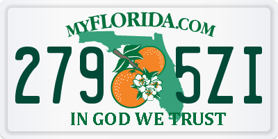 FL license plate 2795ZI