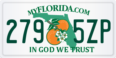 FL license plate 2795ZP