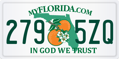 FL license plate 2795ZQ