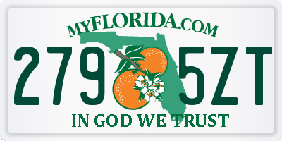 FL license plate 2795ZT