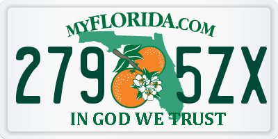 FL license plate 2795ZX