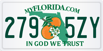 FL license plate 2795ZY