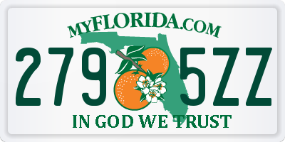 FL license plate 2795ZZ