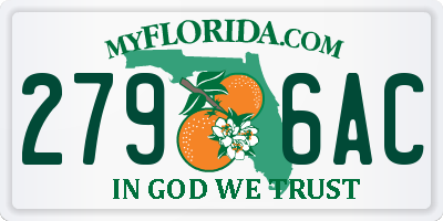 FL license plate 2796AC