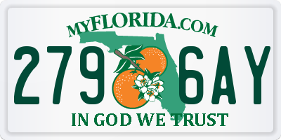 FL license plate 2796AY