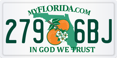 FL license plate 2796BJ