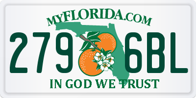 FL license plate 2796BL