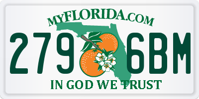 FL license plate 2796BM