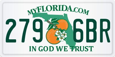 FL license plate 2796BR