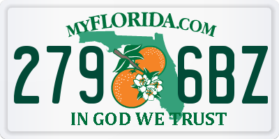FL license plate 2796BZ