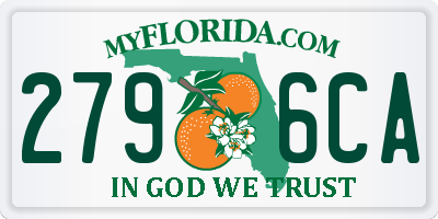 FL license plate 2796CA
