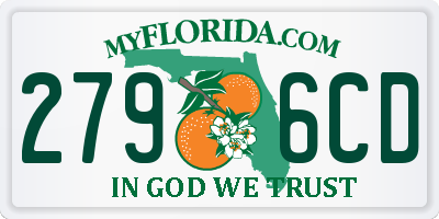 FL license plate 2796CD