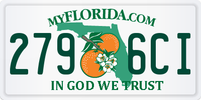 FL license plate 2796CI