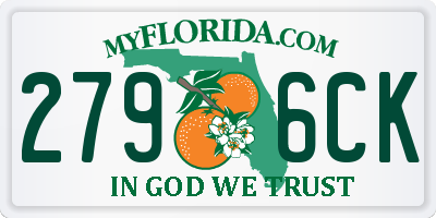 FL license plate 2796CK