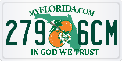 FL license plate 2796CM