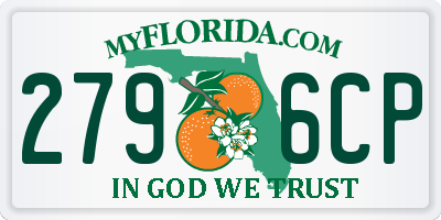 FL license plate 2796CP