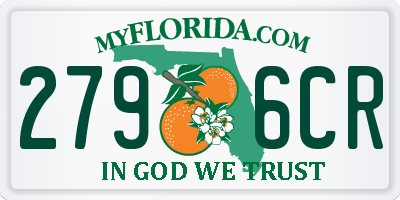 FL license plate 2796CR